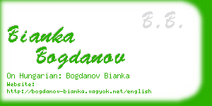 bianka bogdanov business card